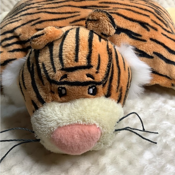KEEL TOYS Plush Striped Tiger Foldable Pillow Stuffed Animal Toy - Picture 3 of 14